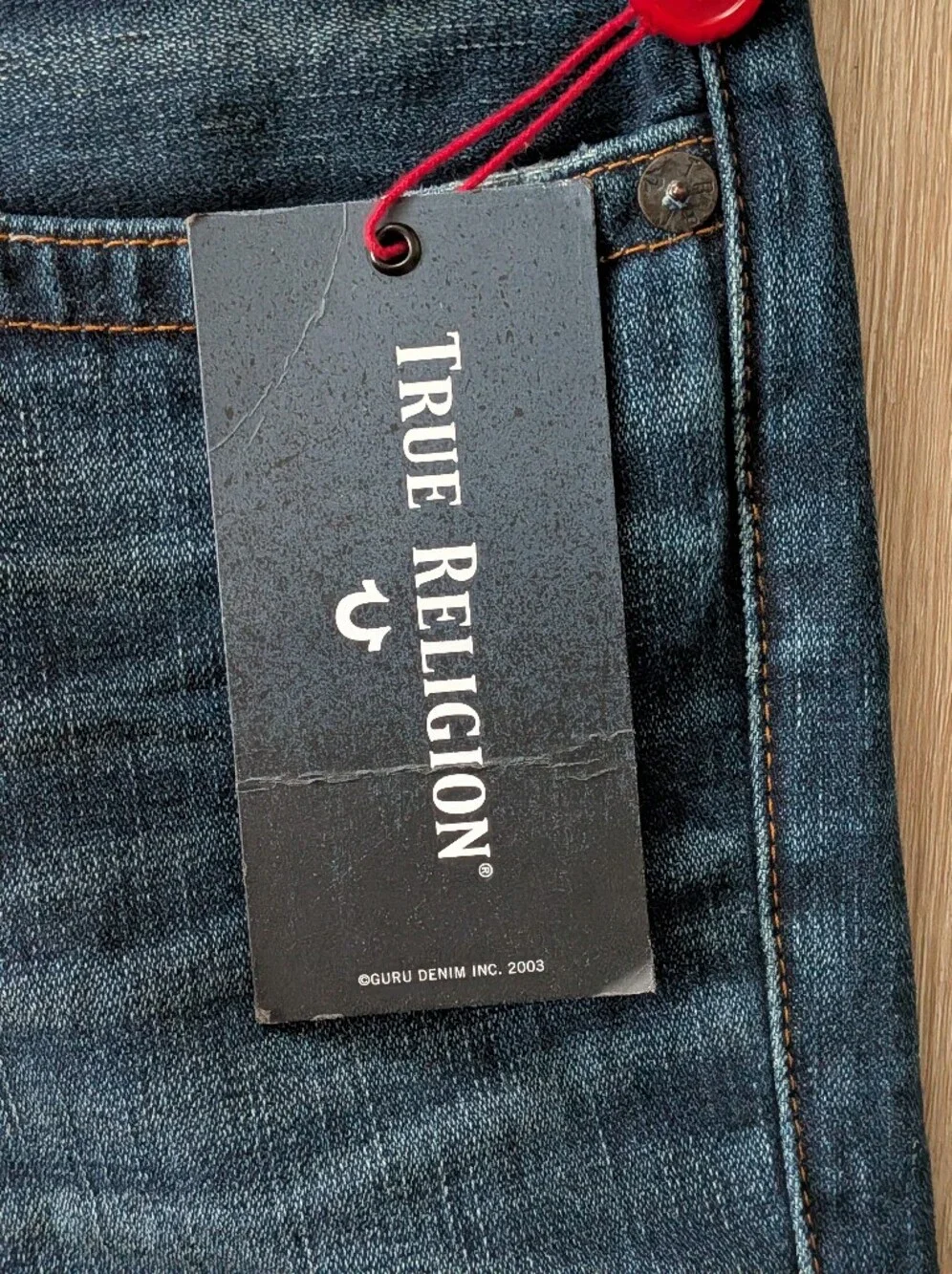 True Religion Jeans Men's 36 Geno Relaxed Slim No Flap Single End NWT